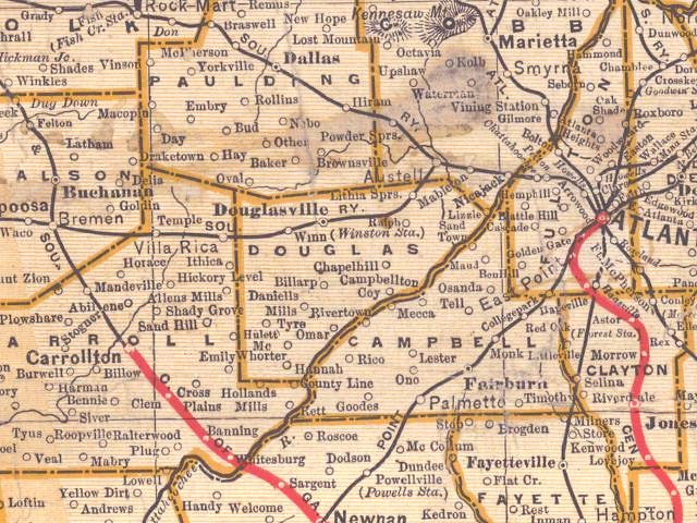 Historic Atlas of Georgia Counties_Douglas_1899map