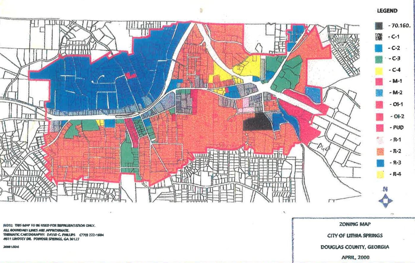 Lithia Springs Zoning Map 2000