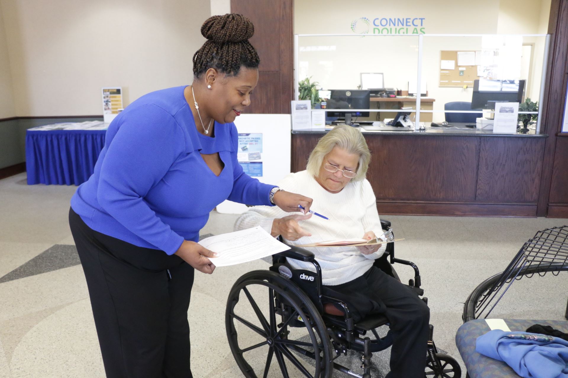 Rider completing ADA Application