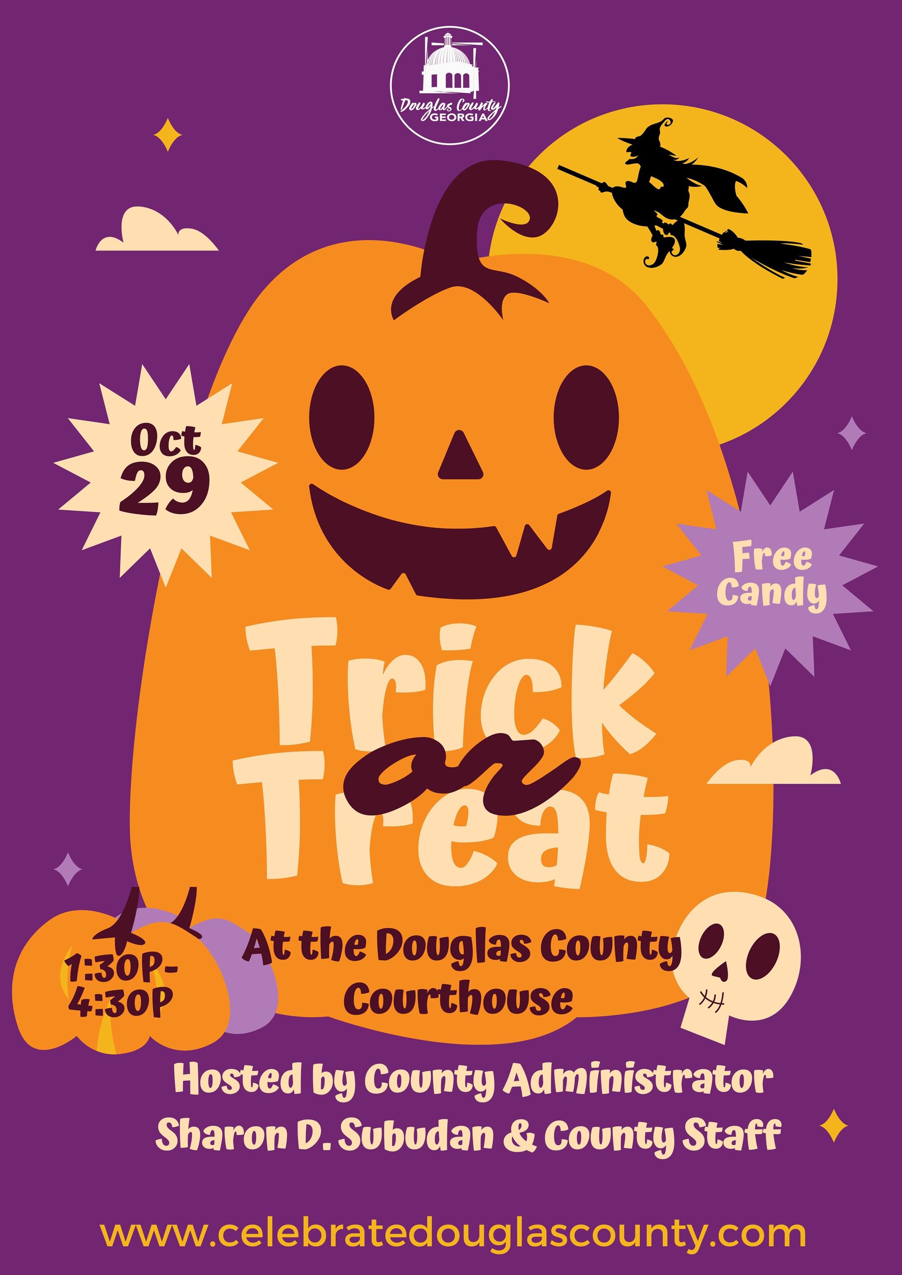 Courthouse Trick or Treat Event Flyer
